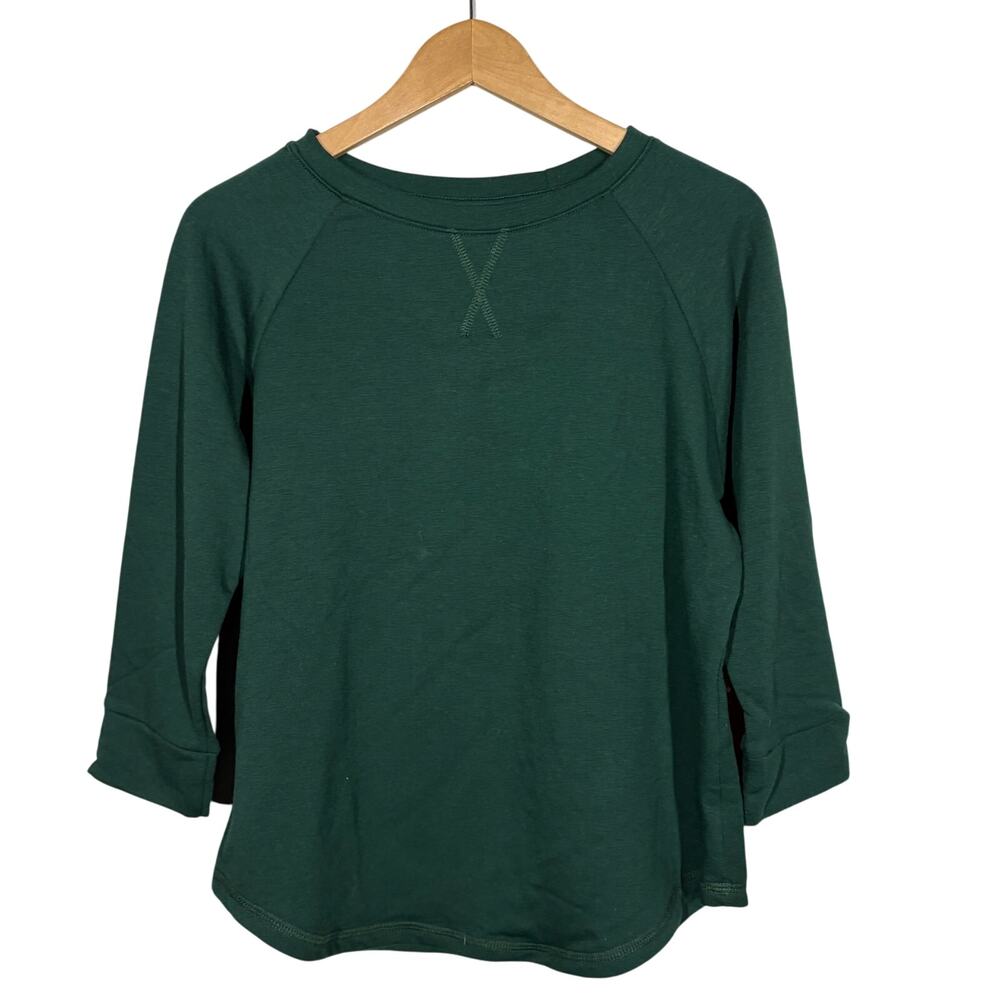 NEW! 78 & Sunny x Wantables Malibu Cozy You 3/4 Sleeve Top Hunter Green Casual M